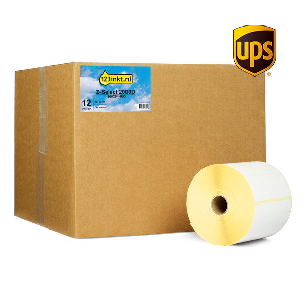 Marque 123encre remplace Zebra Z-Select 2000D étiquettes UPS (800264-605) 102 x 152 mm (12 rouleaux) 653178 - 1