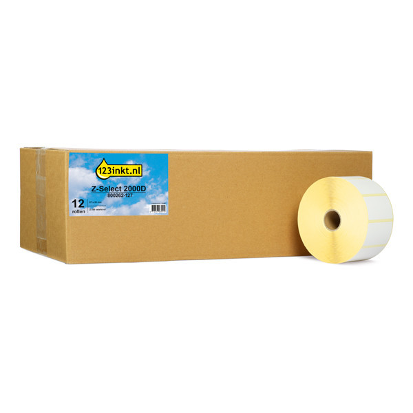 Marque 123encre remplace Zebra Z-Select 2000D étiquettes amovibles (800262-127) 57 x 32 mm (12 rouleaux) 140099 - 1