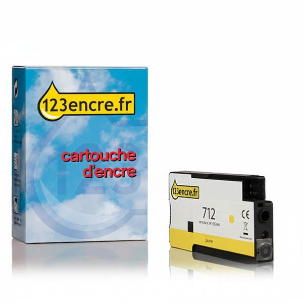 Marque 123encre remplace la cartouche d'encre HP 712 (3ED69A) - jaune 093113 - 1