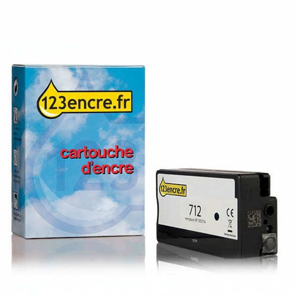 Marque 123encre remplace la cartouche d'encre haute capacité HP 712 (3ED71A) - noir 093115 - 1