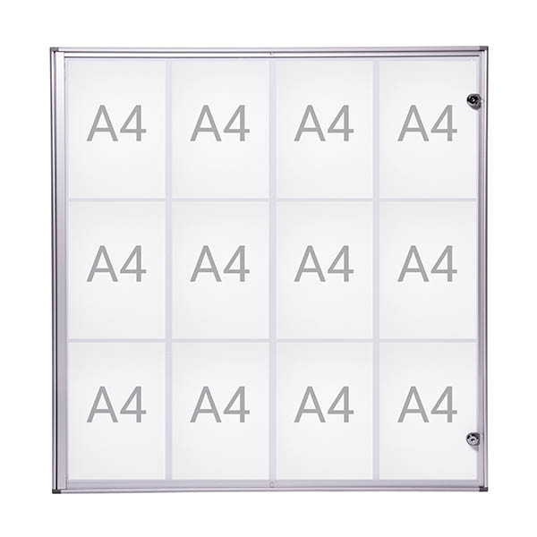 Maul Extraslim vitrine intérieure 12 x A4 aluminium 354880 - 1