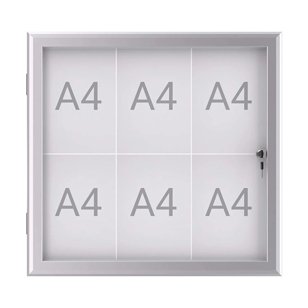 Maul MAULexcite vitrine pour extérieur/intérieur 6 x A4 aluminium 402389 - 1