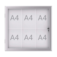Maul MAULexcite vitrine pour extérieur/intérieur 6 x A4 aluminium 402389