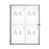 Maul MAULextraslim vitrine pour intérieur 4 x A4 aluminium 402394