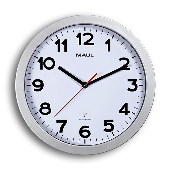 Maul MAULstep horloge murale radiocommandée en plastique avec cadran blanc (Ø 30 cm) - gris 402497 - 1