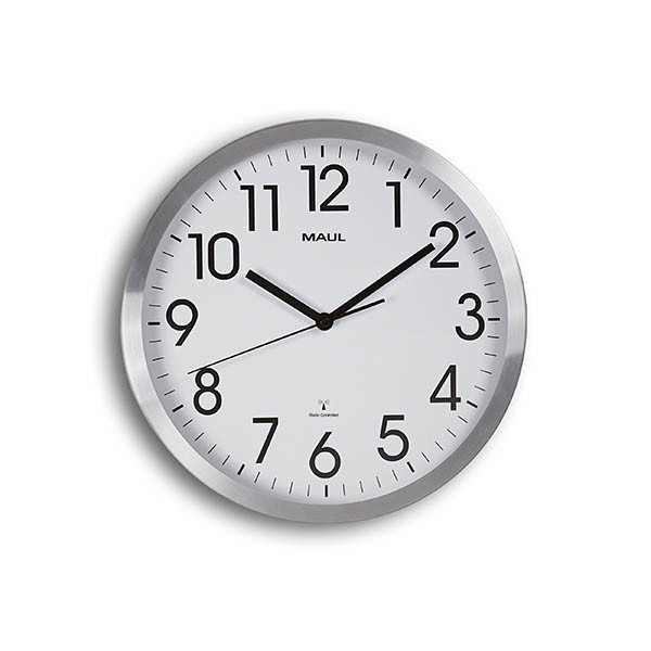 Maul Move horloge murale en aluminium avec cadran blanc (Ø 30,5 cm) - gris argenté 354871 - 1