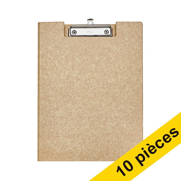 Offre : 10x Maul MAULbalance porte-bloc avec couverture A4 vertical - grain de bois 424885 - 1