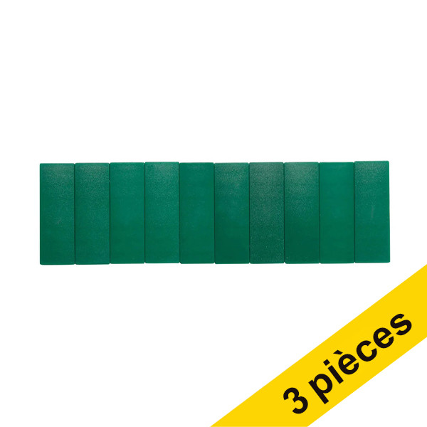 Offre : 3x Maul MAULsolid aimants rectangle 54 x 19 mm (10 pièces) - vert 424864 - 1