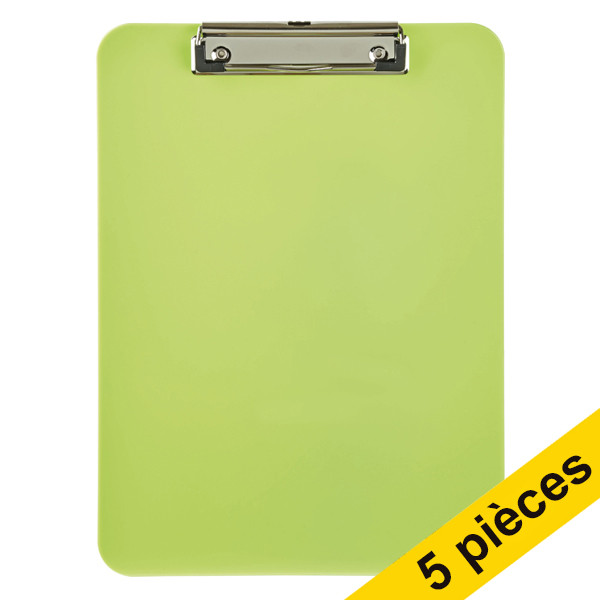 Offre : 5x Maul porte-bloc A4 vertical en plastique - vert citron 402446 - 1
