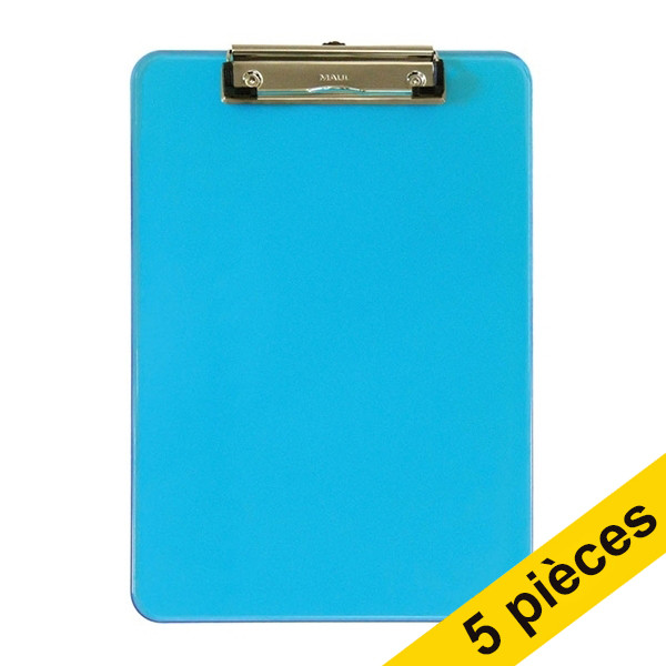 Offre : 5x Maul porte-bloc néon A4 vertical - bleu transparent 402453 - 1