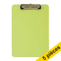 Offre : 5x Maul porte-bloc néon A4 vertical - vert transparent