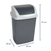 Maul Swing poubelle (10 litres) - gris 354896 - 2