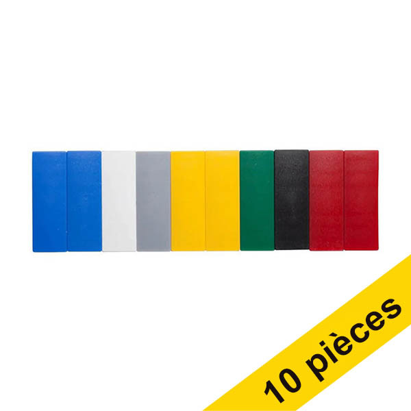 Maul aimants rectangles 54 x 19 mm (10 pièces) - coloré 402240 - 1
