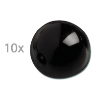 Maul boule demi-sphère magnétique 30 mm noire (10 pièces) 402024