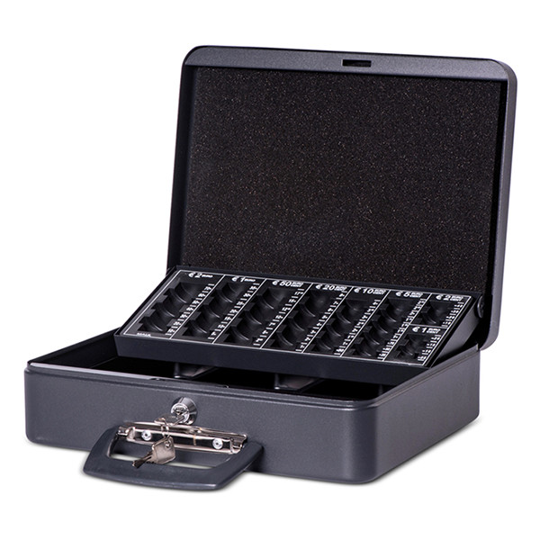 Maul caisse à monnaie de luxe en acier (30 x 25,8 x 9 cm) - noir 402012 - 2