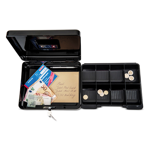 Maul caisse à monnaie en acier (30 x 25 x 8,7 cm) - noir 402011 - 2