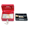 Maul caisse à monnaie en acier avec fente (12,5 x 10,5 x 6 cm) - rouge 402235 - 2