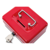 Maul caisse à monnaie en acier avec fente (12,5 x 10,5 x 6 cm) - rouge 402235 - 4