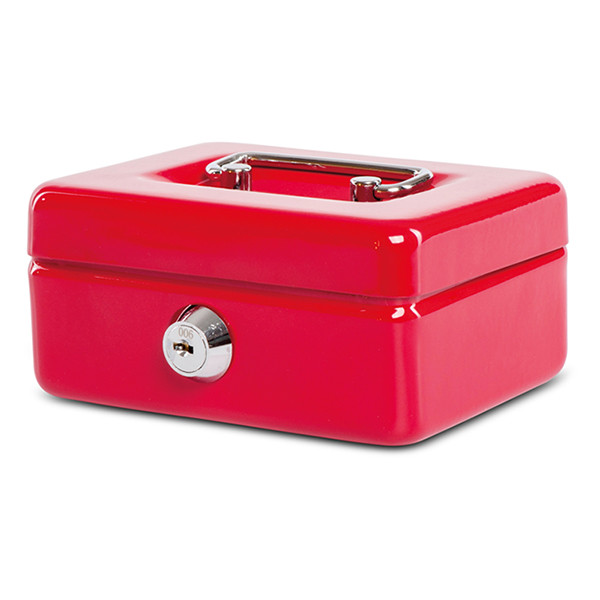 Maul caisse à monnaie en acier avec fente (12,5 x 10,5 x 6 cm) - rouge 402235 - 5