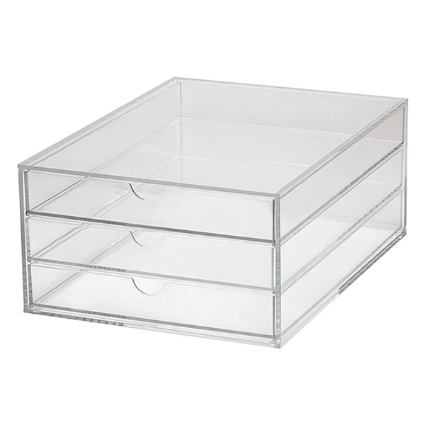 Maul module de classement acrylique (3 tiroirs) - transparent 402359 - 2