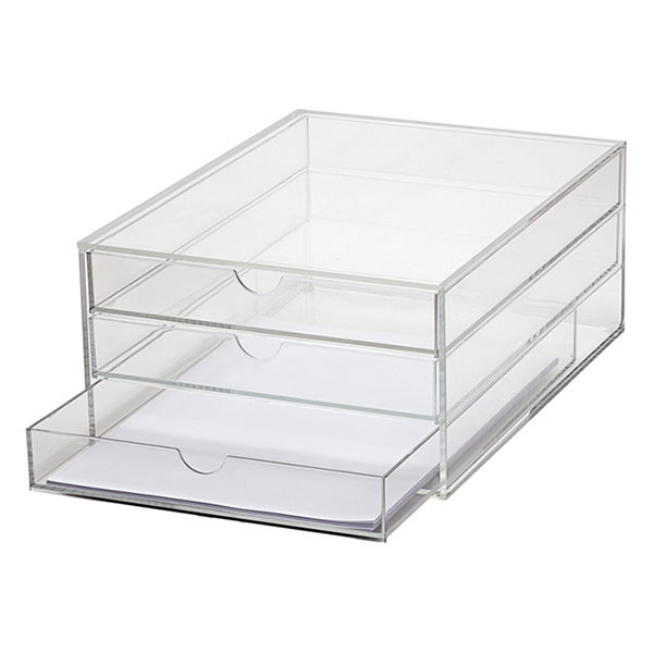 Maul module de classement acrylique (3 tiroirs) - transparent 402359 - 3