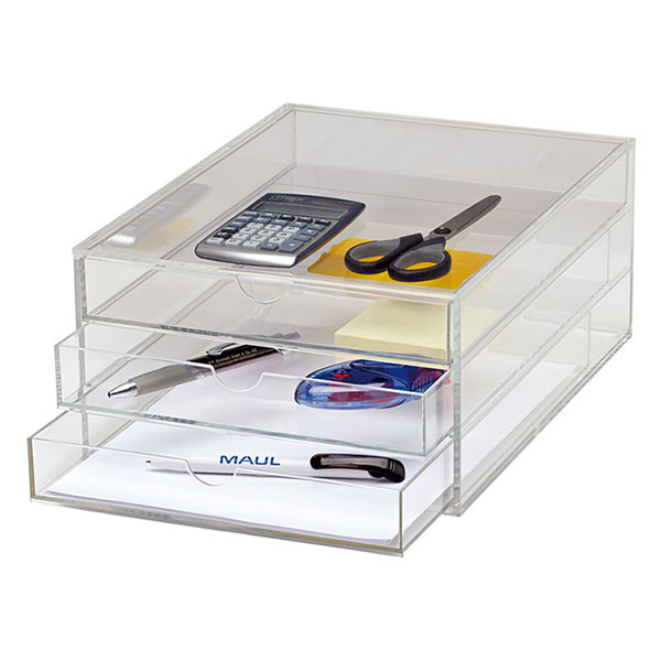Maul module de classement acrylique (3 tiroirs) - transparent 402359 - 5