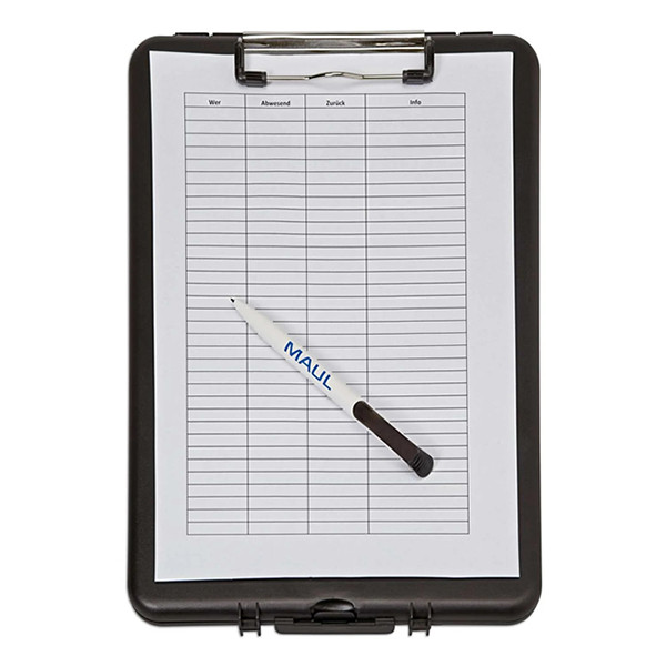 Maul porte-bloc A4 vertical avec petit compartiment de rangement - noir 402169 - 2