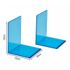 Maul serre-livres acrylique 10 x 10 x 13 cm (2 pièces) - bleu fluo transparent 402341 - 3