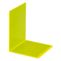 Maul serre-livres acrylique 10 x 10 x 13 cm (2 pièces) - jaune fluo transparent 402339