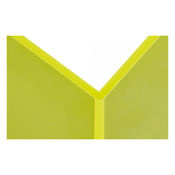 Maul serre-livres acrylique 10 x 10 x 13 cm (2 pièces) - jaune fluo transparent 402339 - 5