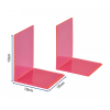 Maul serre-livres acrylique 10 x 10 x 13 cm (2 pièces) - rose fluo transparent 402340 - 3