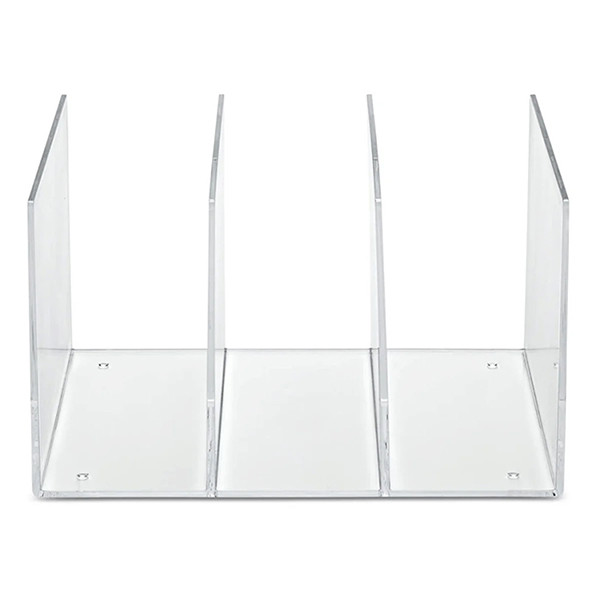 Maul serre-livres acrylique avec 3 compartiments - transparent 402224 - 3