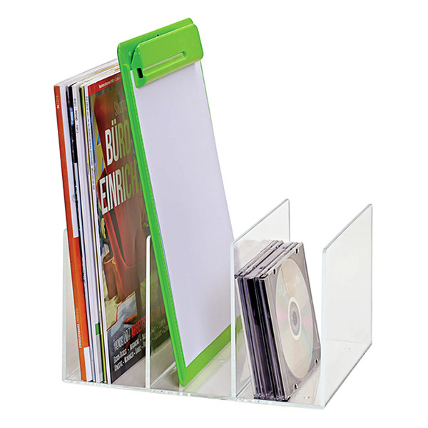 Maul serre-livres acrylique avec 3 compartiments - transparent 402224 - 6