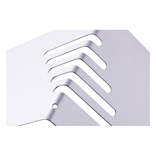 Maul serre-livres en métal 14 x 8,5 x 14 cm (2 pièces) - argent 402189 - 4