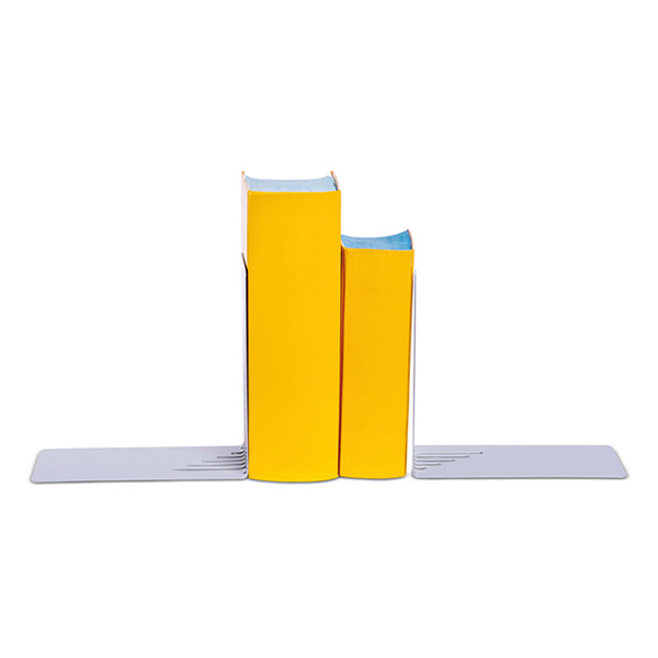 Maul serre-livres en métal 14 x 8,5 x 14 cm (2 pièces) - argent 402189 - 5