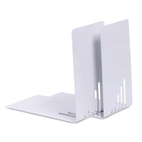 Maul serre-livres en métal 14 x 8,5 x 14 cm (2 pièces) - gris 402277