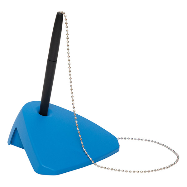 Maul stylo à bille sur socle en plastique recyclé - bleu 424900 - 1