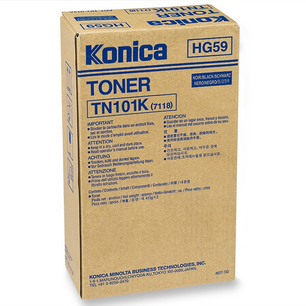 Konica Minolta TN-101K (8937-732) toner 2 pièces (d'origine) - noir 072001 - 1