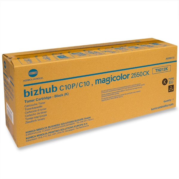 Konica Minolta TN-212K (en A00W472) toner (d'origine) - noir 072346 - 1