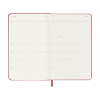Moleskine Large agenda semainier 18 mois 2026-2027 à couverture rigide (ANGL) - rouge écarlate 440038 - 4