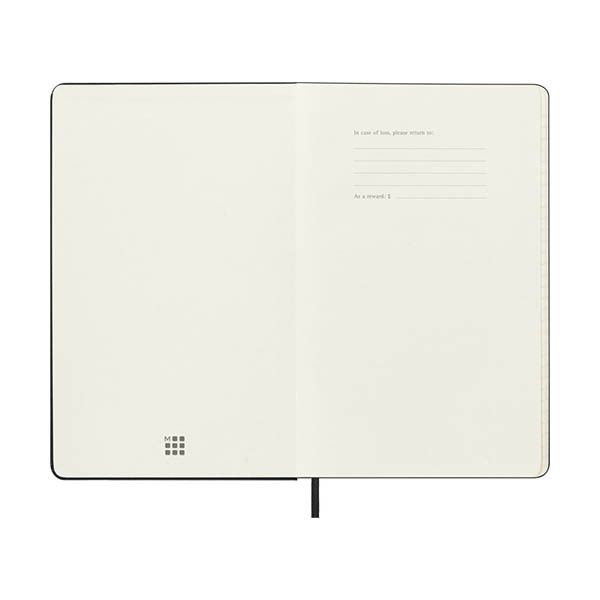 Moleskine Large agenda semainier 18 mois 2026-2027 à couverture rigide (format paysage) ANGL - noir 440045 - 2