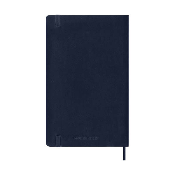 Moleskine Large agenda semainier 18 mois 2026-2027 à couverture souple (ANGL) - bleu saphir 440043 - 6