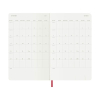 Moleskine Large agenda semainier 18 mois 2026-2027 à couverture souple (ANGL) - rouge écarlate 440042 - 4
