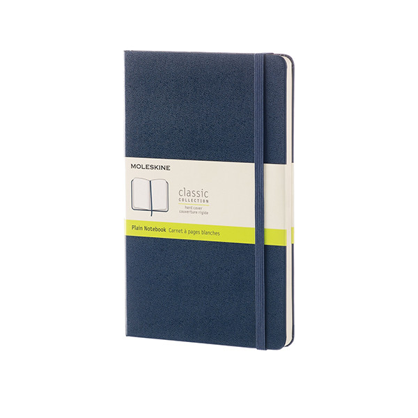 Moleskine Large carnet vierge couverture rigide - bleu 313063 - 1