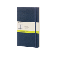 Moleskine Large carnet vierge couverture rigide - bleu 313063