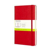 Moleskine Large carnet vierge couverture rigide - rouge 313061