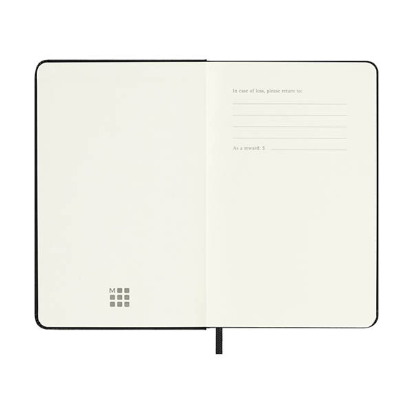 Moleskine Pocket agenda semainier 18 mois 2026-2027 à couverture rigide (ANGL) - noir 440035 - 2
