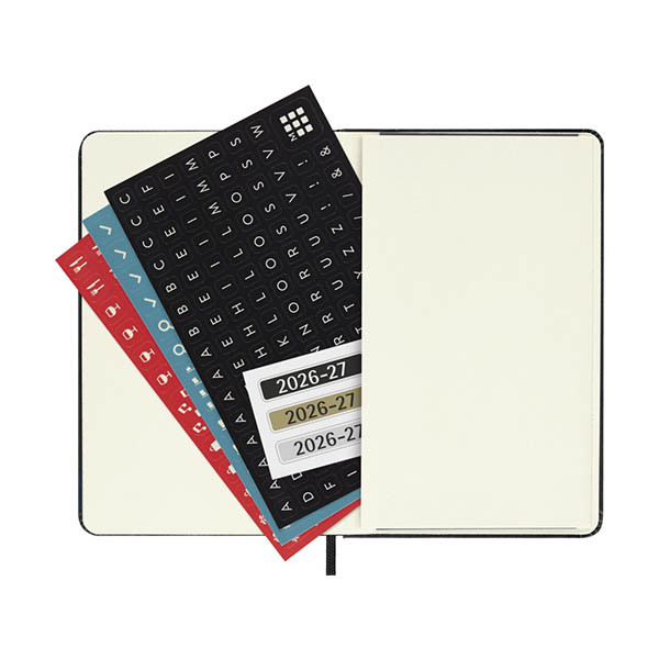 Moleskine Pocket agenda semainier 18 mois 2026-2027 à couverture rigide (ANGL) - noir 440035 - 5