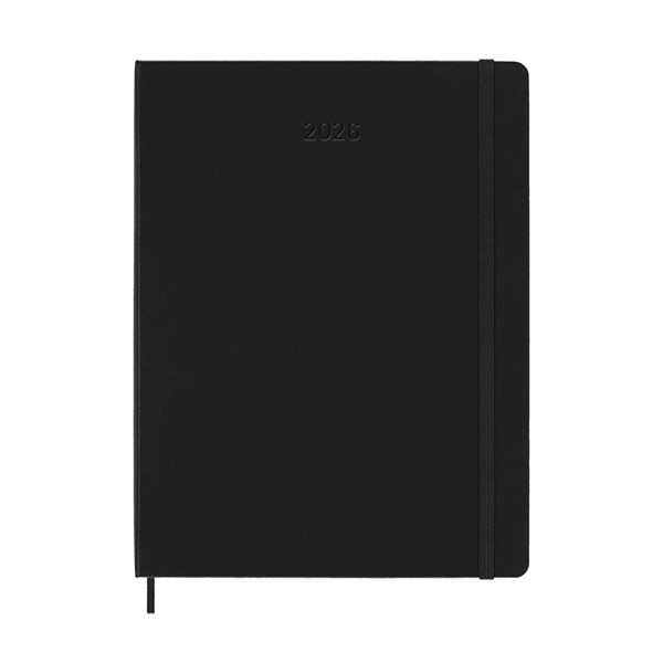 Moleskine XL 12 mois agenda semainier 2026 à couverture rigide (ANGL) - noir 262546 - 1