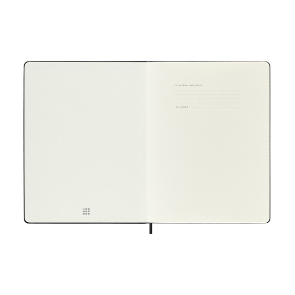 Moleskine XL 12 mois agenda semainier 2026 à couverture rigide (ANGL) - noir 262546 - 2